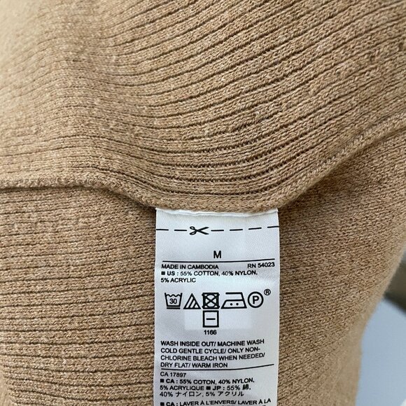 Banana Republic Sweater Dress Womens Medium Brown Knit Short Sleeve Round Neck - Picture 16 of 16